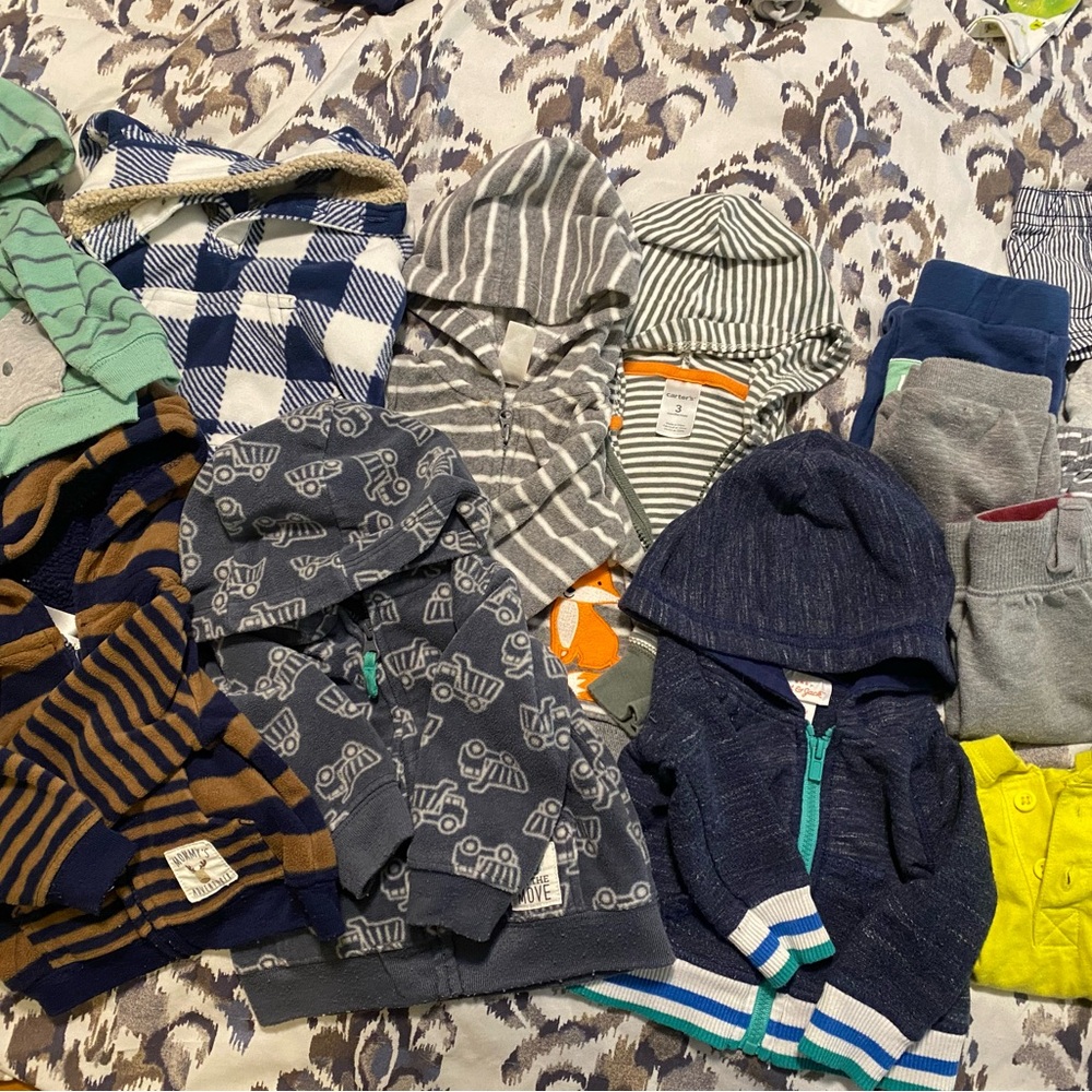 Carter's Blue and Gray Hooded Sweatshirt